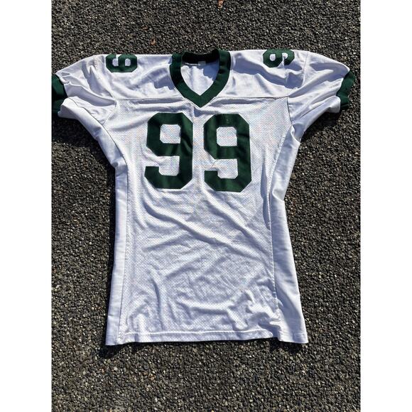 Vintage 90s football jersey Warriors # 99 thrashed worn made in USA Large - Picture 2 of 5